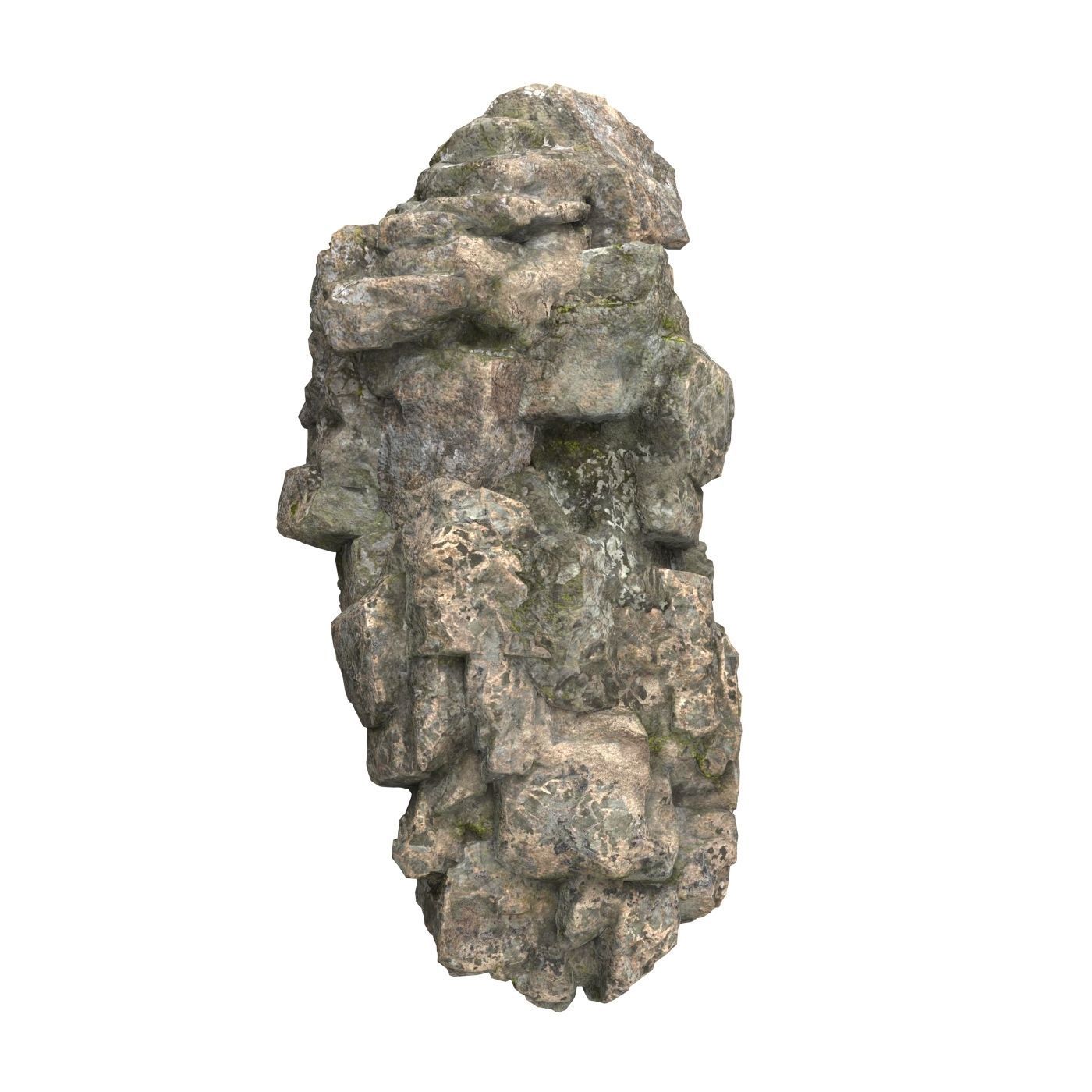 Realistic Mountain Rock Cliff 09 3D model_1