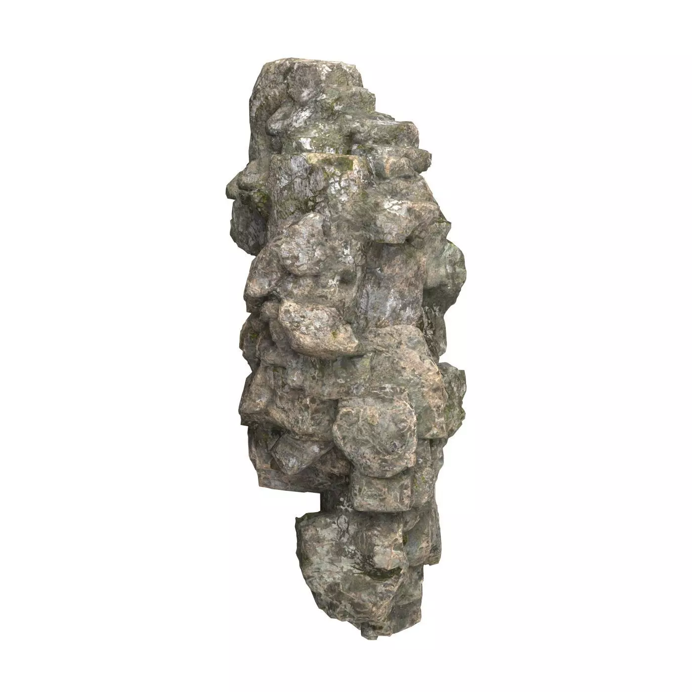 Realistic Mountain Rock Cliff 09 3D model_0