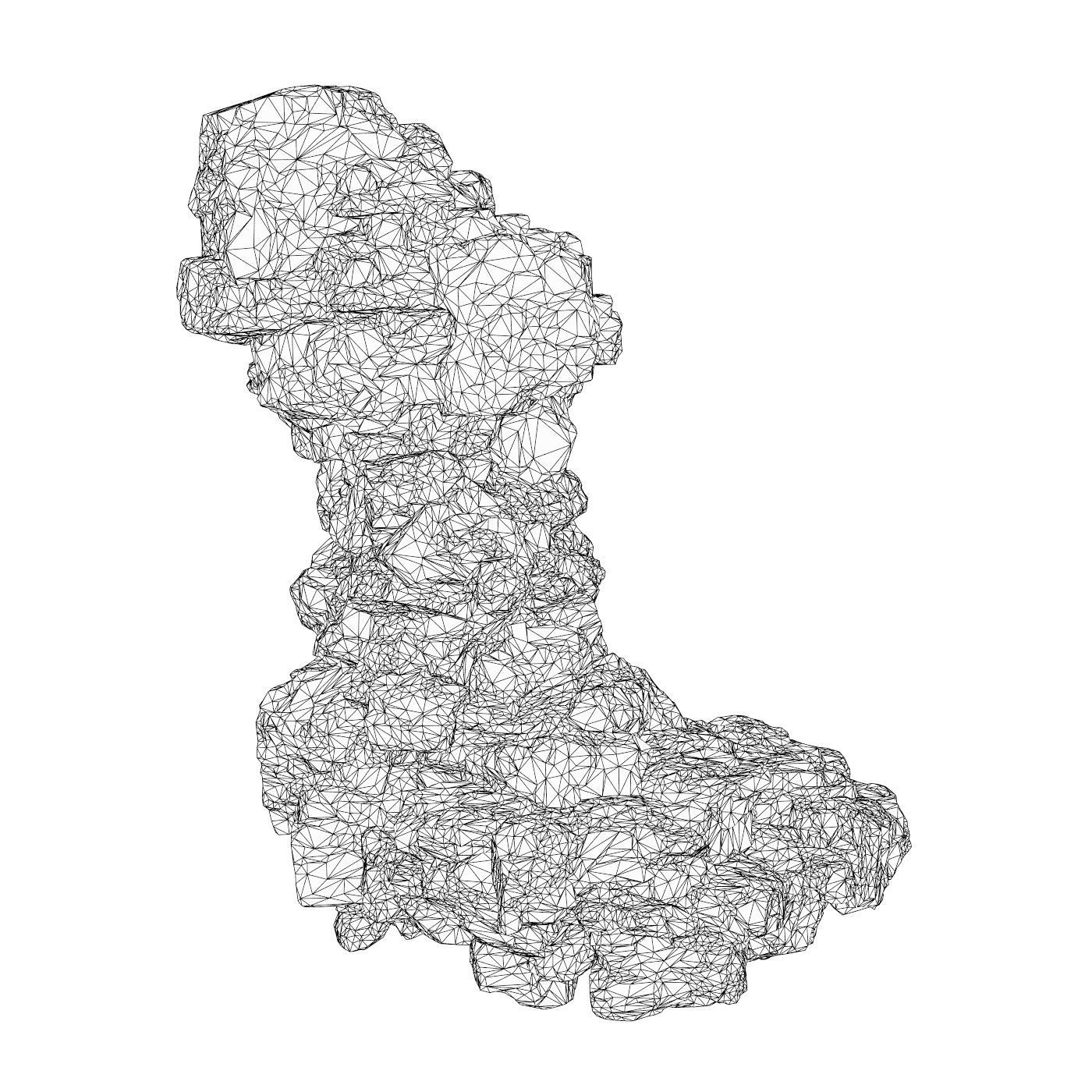 Realistic Mountain Rock Cliff 10 3D model_4