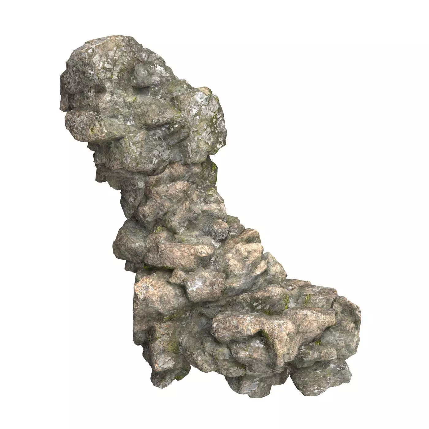 Realistic Mountain Rock Cliff 10 3D model_0