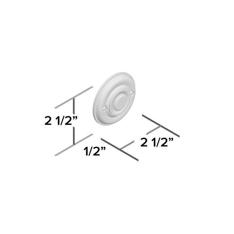 Traditional Hard-wired Metal Door Bell Push Button Free 3D model_1