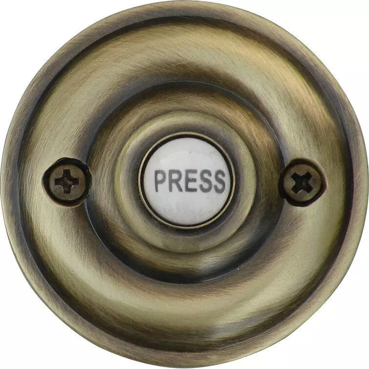 Traditional Hard-wired Metal Door Bell Push Button Free 3D model_0