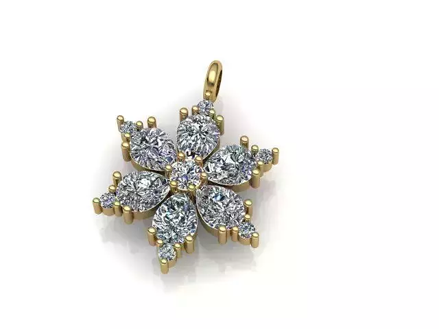 Flower necklace pendant