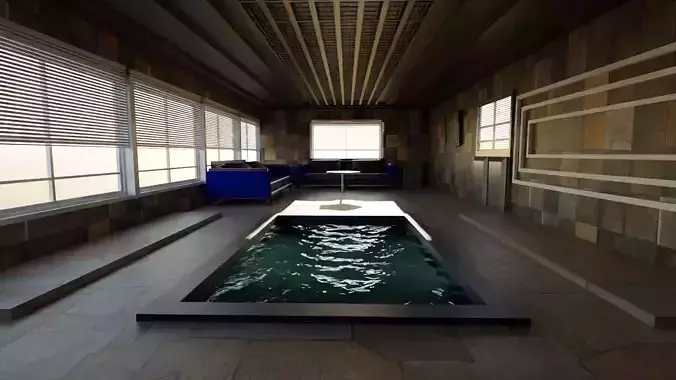 Pool House interior