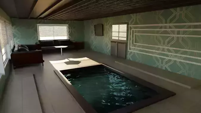 Pool House interior