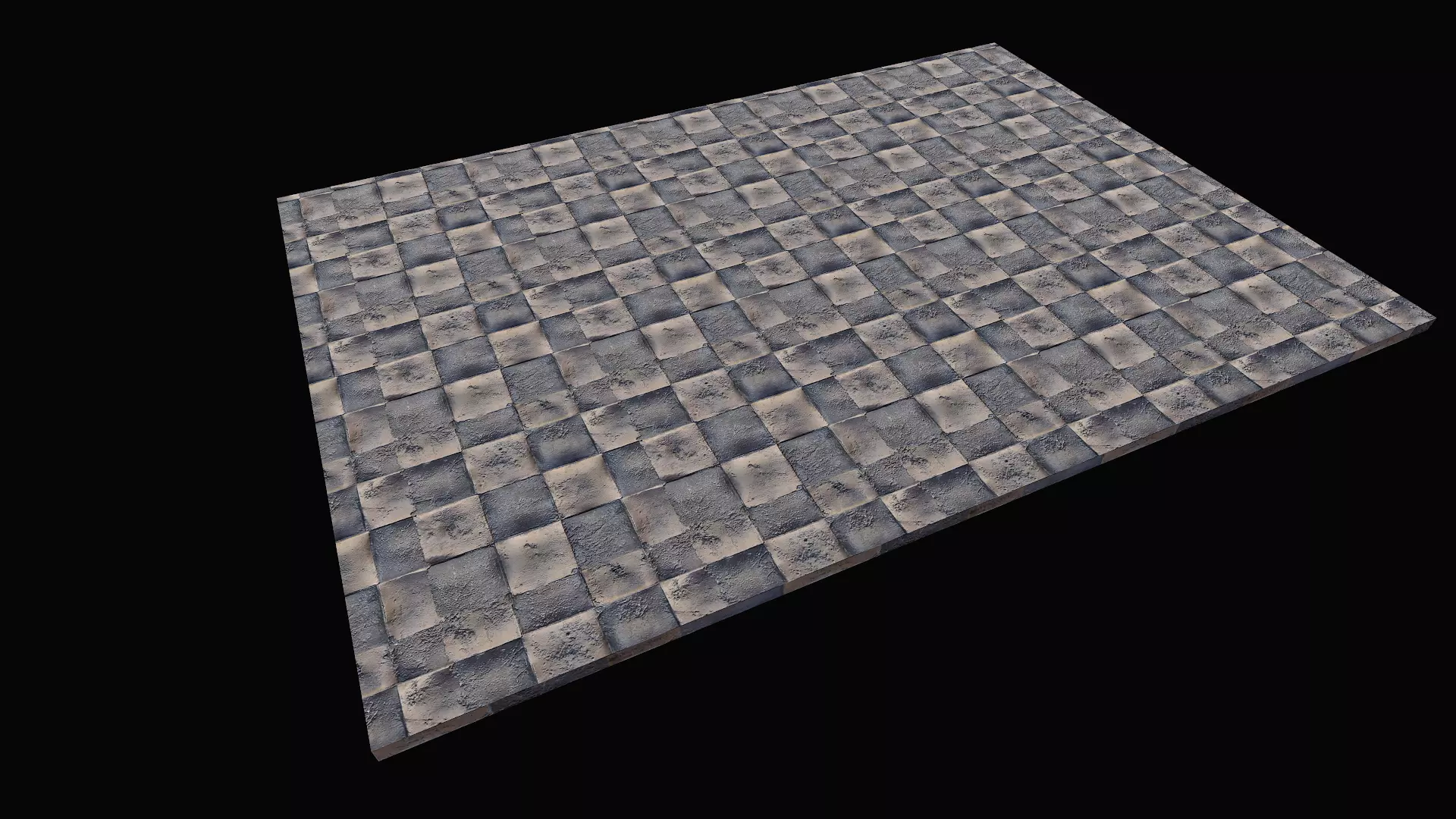 Old class floor Low-poly 3D model_0