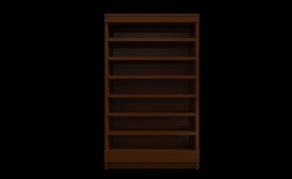 Simple Bookshelf Free 3D model_3