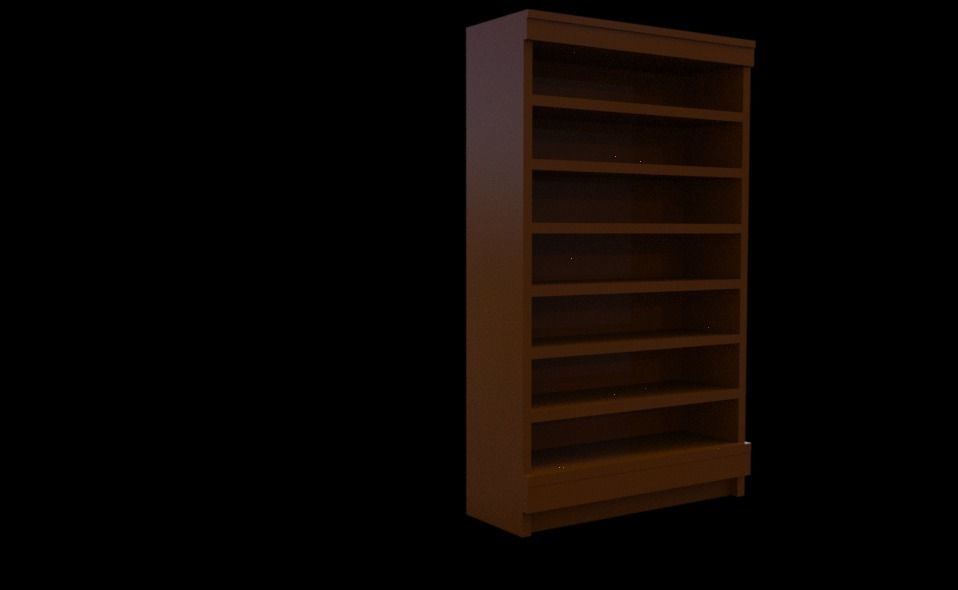 Simple Bookshelf Free 3D model_2