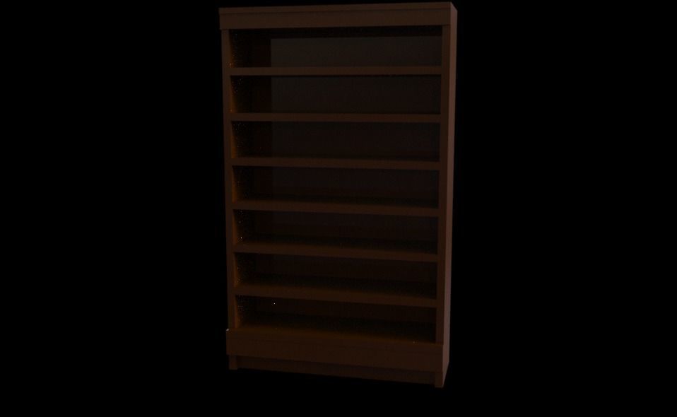 Simple Bookshelf Free 3D model_1