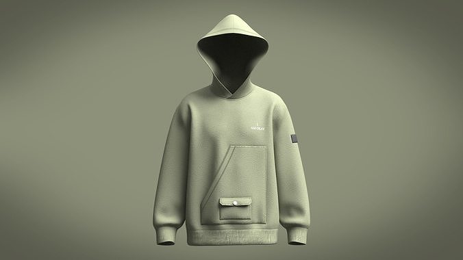 Men Hoodie - I AM OKAY 3D model