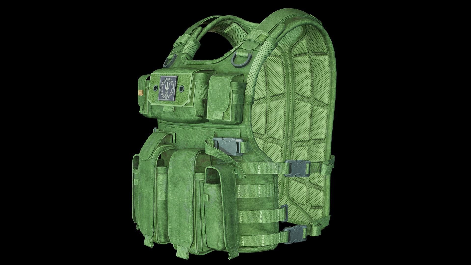 Marom Dolphin Amran Gen Plate Carrier - Kevlar Armor Low-poly 3D model_1