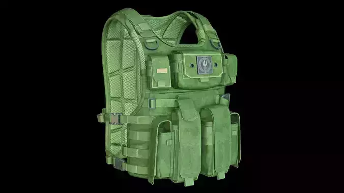 Marom Dolphin Amran Gen Plate Carrier - Kevlar Armor  Low-poly 3D model