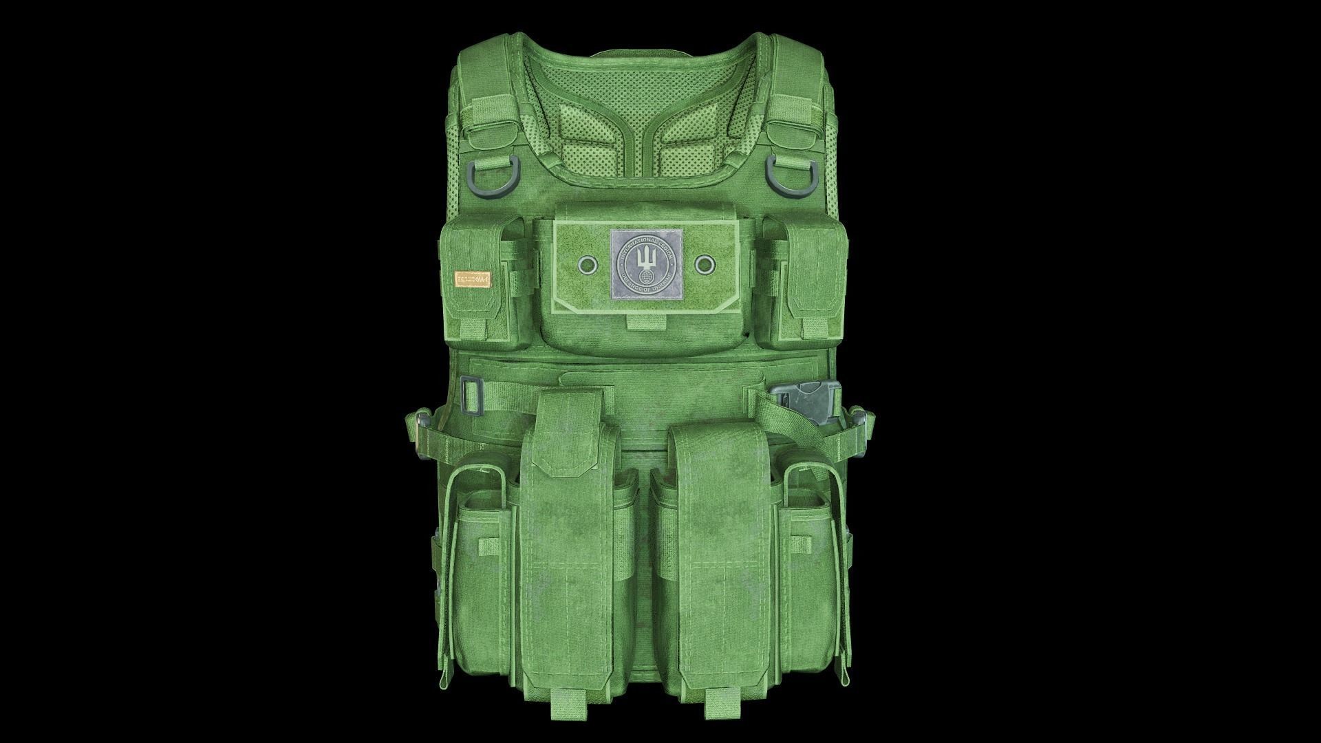 Marom Dolphin Amran Gen Plate Carrier - Kevlar Armor Low-poly 3D model_4