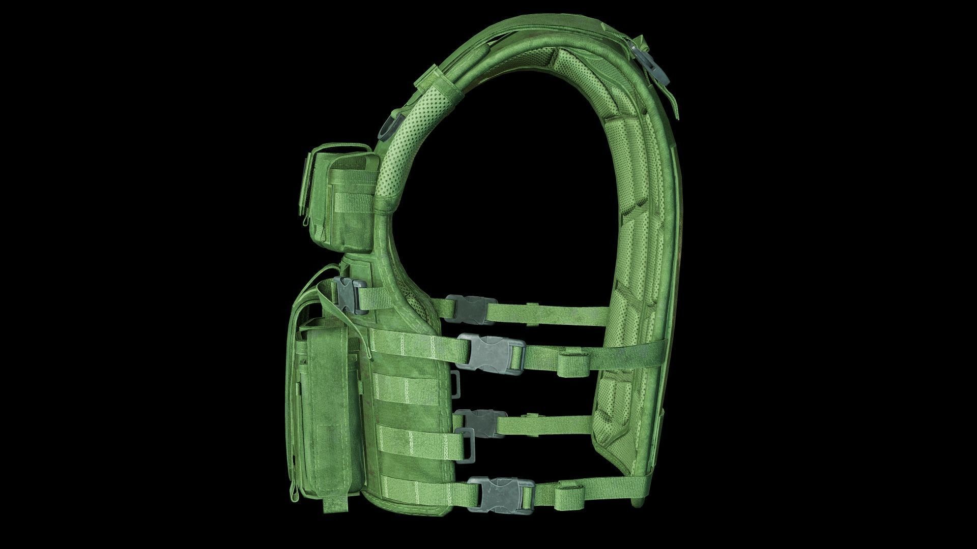 Marom Dolphin Amran Gen Plate Carrier - Kevlar Armor Low-poly 3D model_7