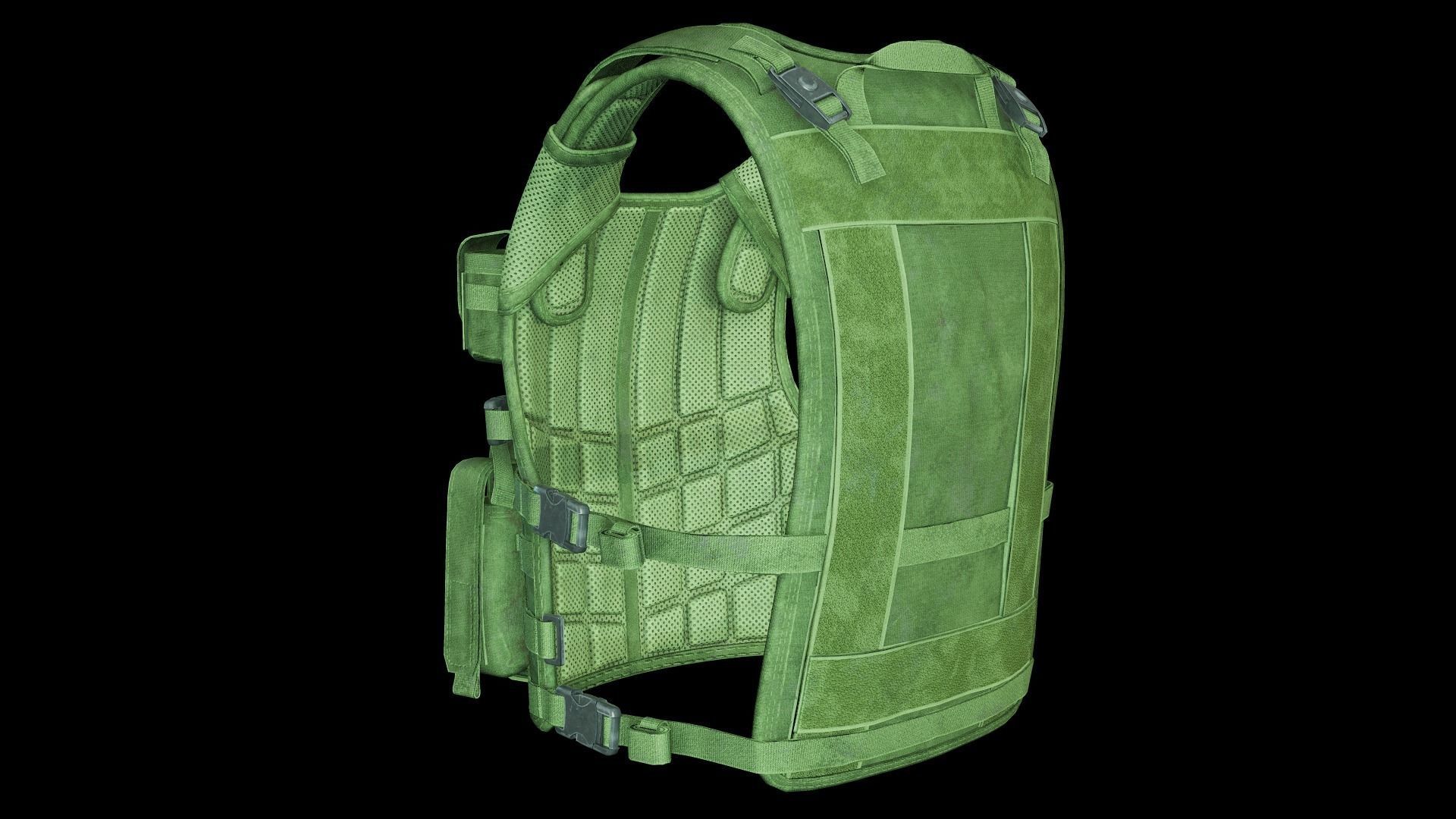 Marom Dolphin Amran Gen Plate Carrier - Kevlar Armor Low-poly 3D model_3