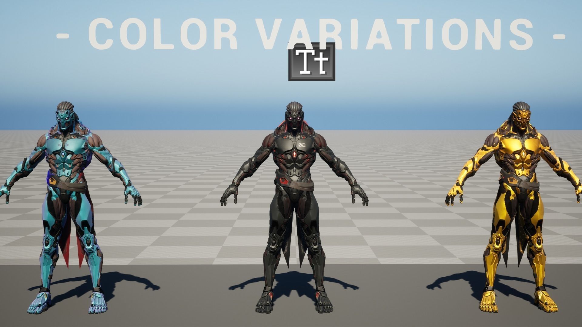 Robot Cyber Suit 1 Low-poly 3D model_6