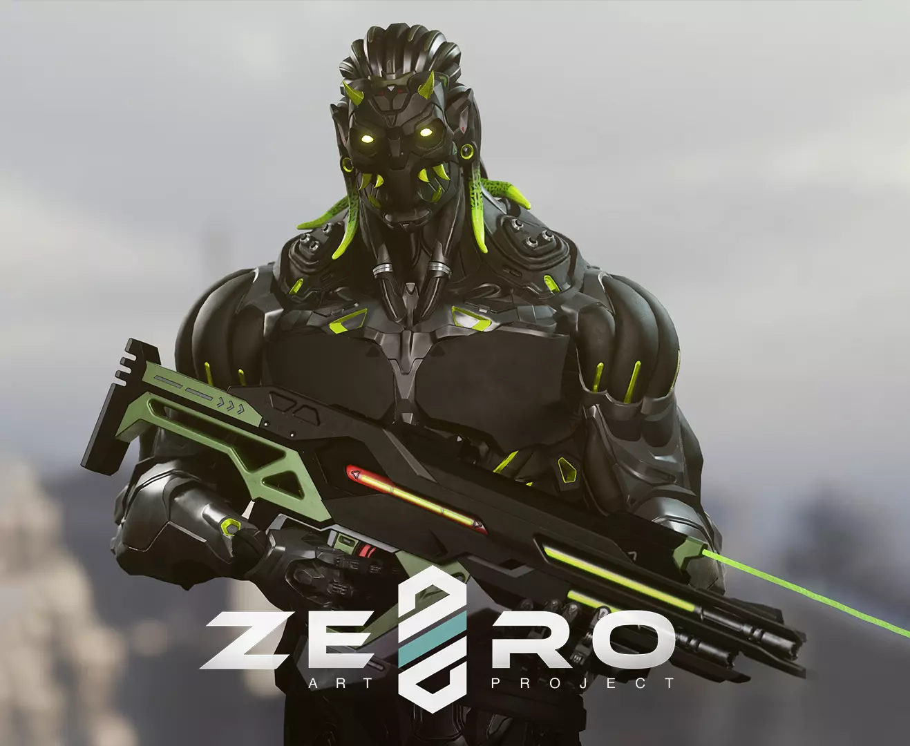 Robot Cyber Suit 1 Low-poly 3D model_0