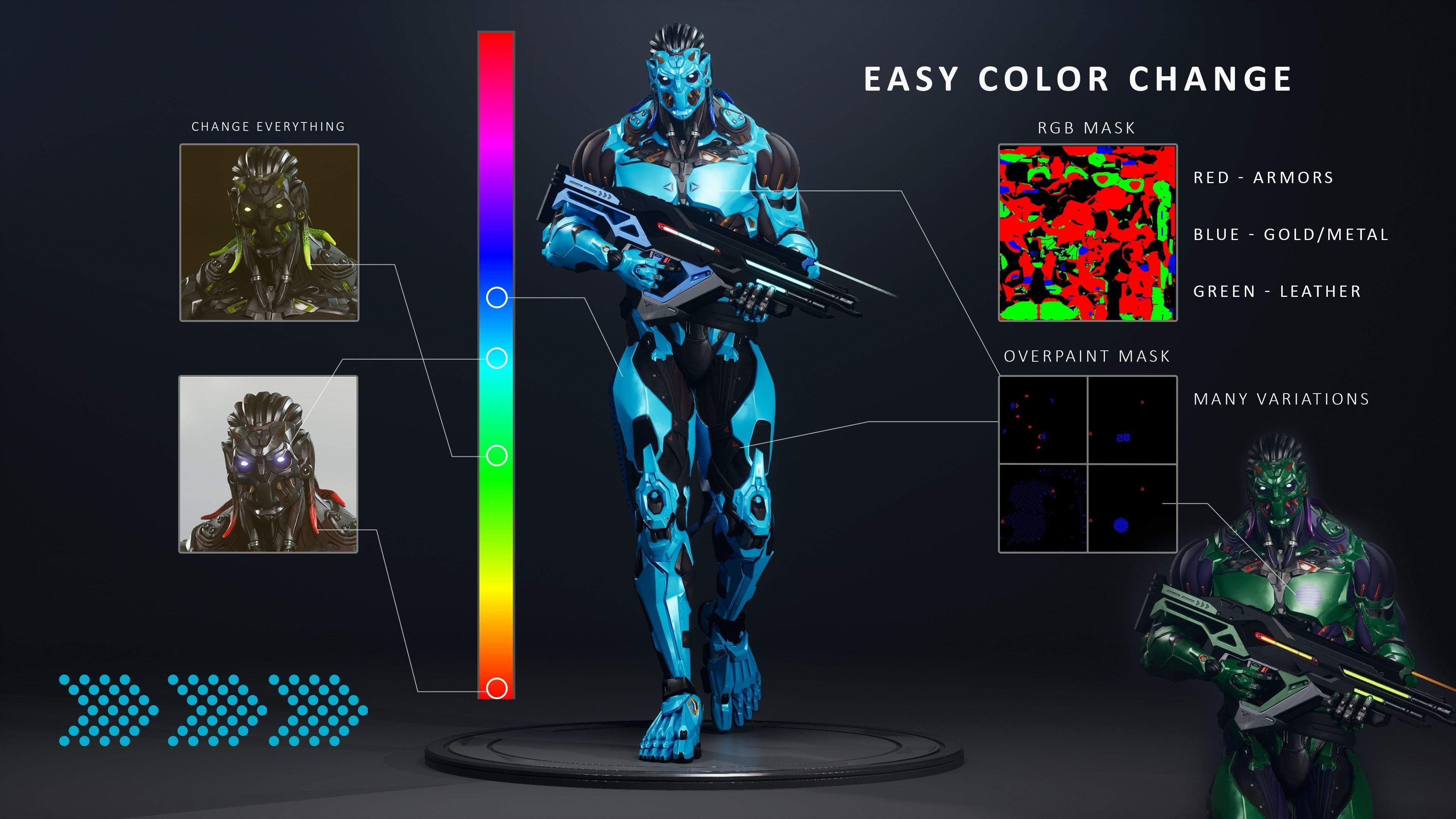 Robot Cyber Suit 1 Low-poly 3D model_9