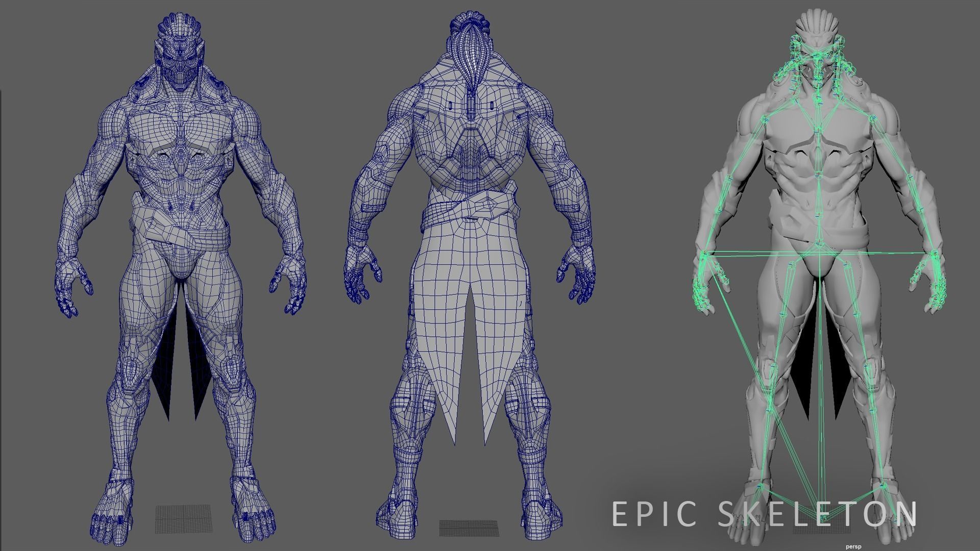 Robot Cyber Suit 1 Low-poly 3D model_13