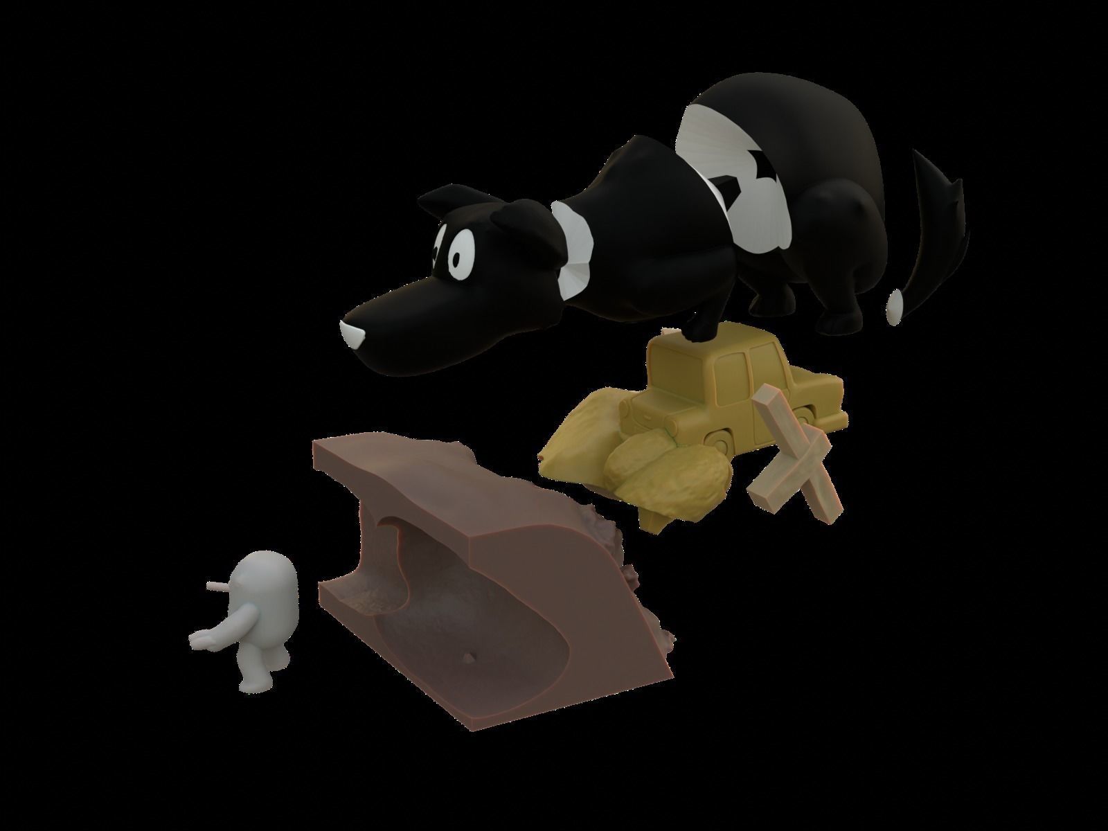 Hilda and the black hound Free 3D print model_2