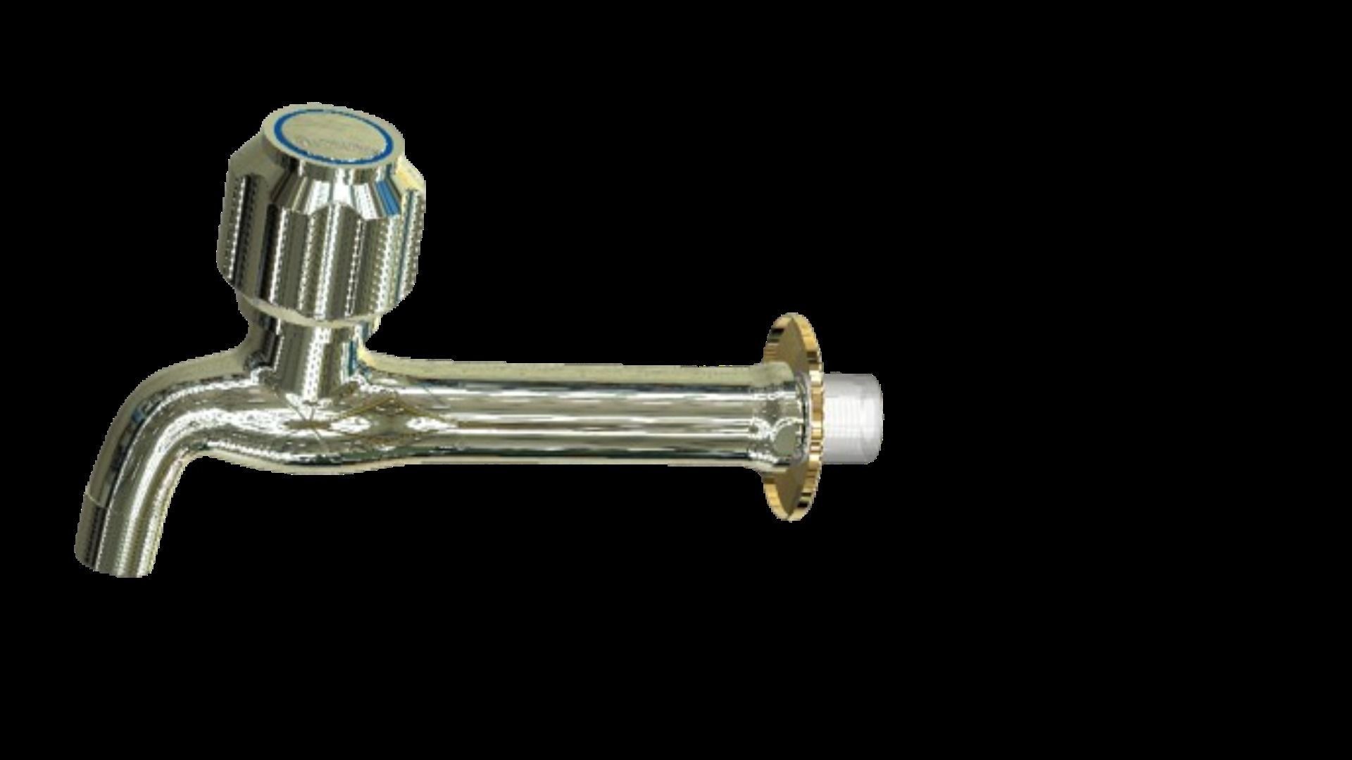 Water Tap Sink bib cock 3D model_8