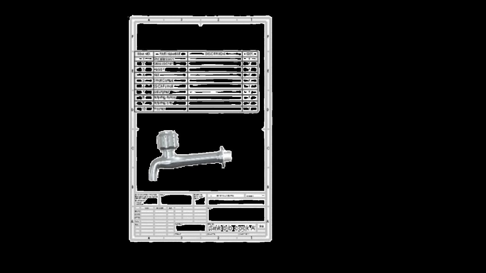 Water Tap Sink bib cock 3D model_4