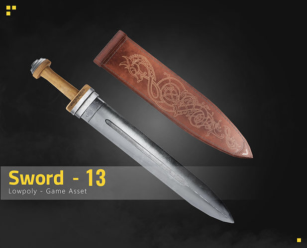 Sword-13 Low-poly 3D model