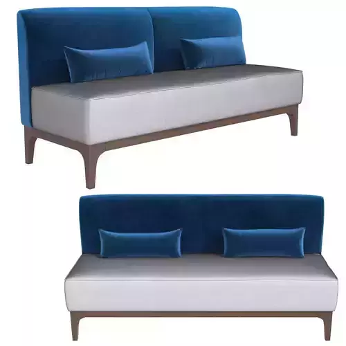 Charter furniture hospitality banquette 3D model