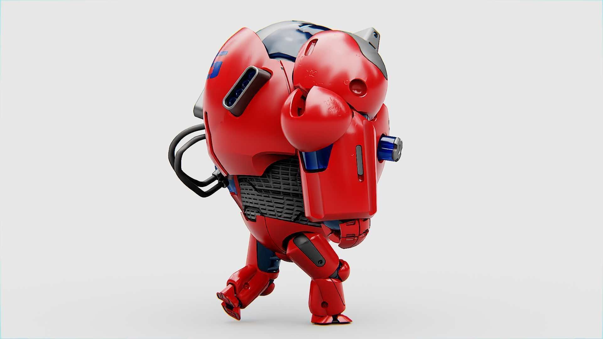 ASTRONAUT BOT Rigged for Unreal Engine - Unity - MIXAMO  3D model_11