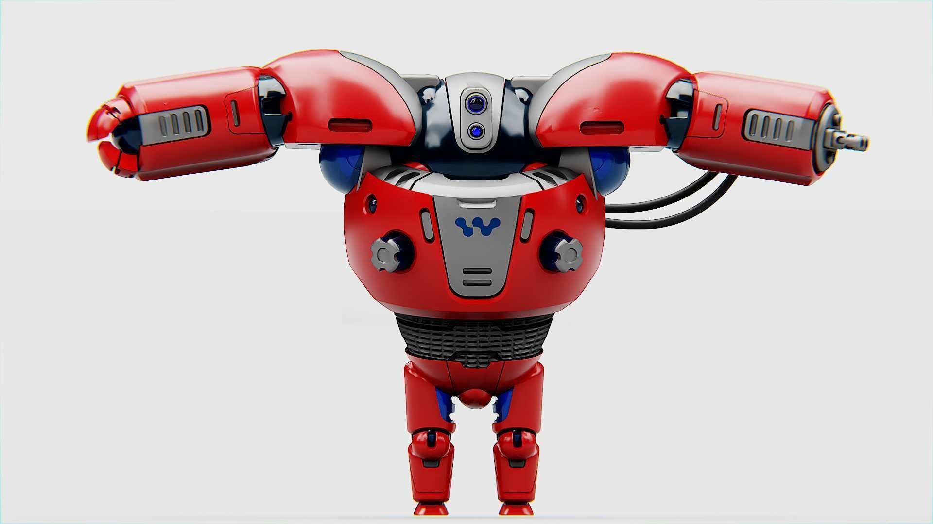 ASTRONAUT BOT Rigged for Unreal Engine - Unity - MIXAMO  3D model_23