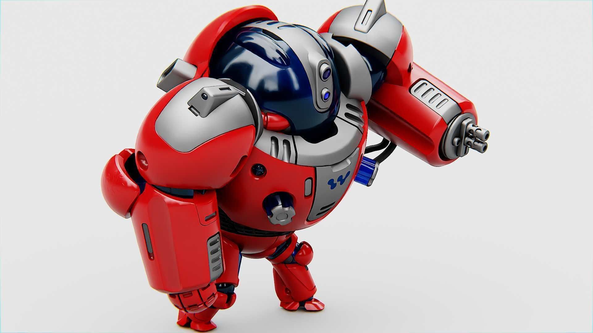 ASTRONAUT BOT Rigged for Unreal Engine - Unity - MIXAMO  3D model_31