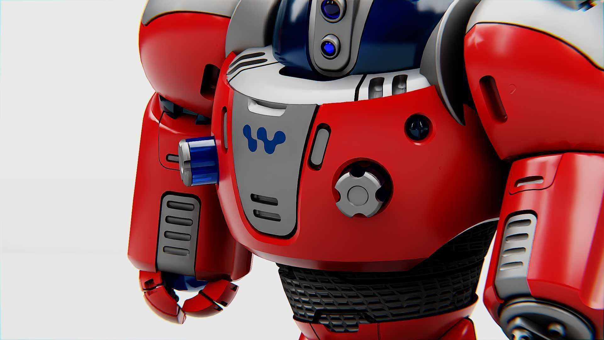 ASTRONAUT BOT Rigged for Unreal Engine - Unity - MIXAMO  3D model_22