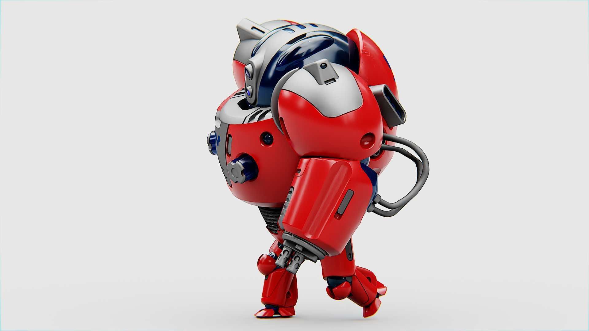 ASTRONAUT BOT Rigged for Unreal Engine - Unity - MIXAMO  3D model_5