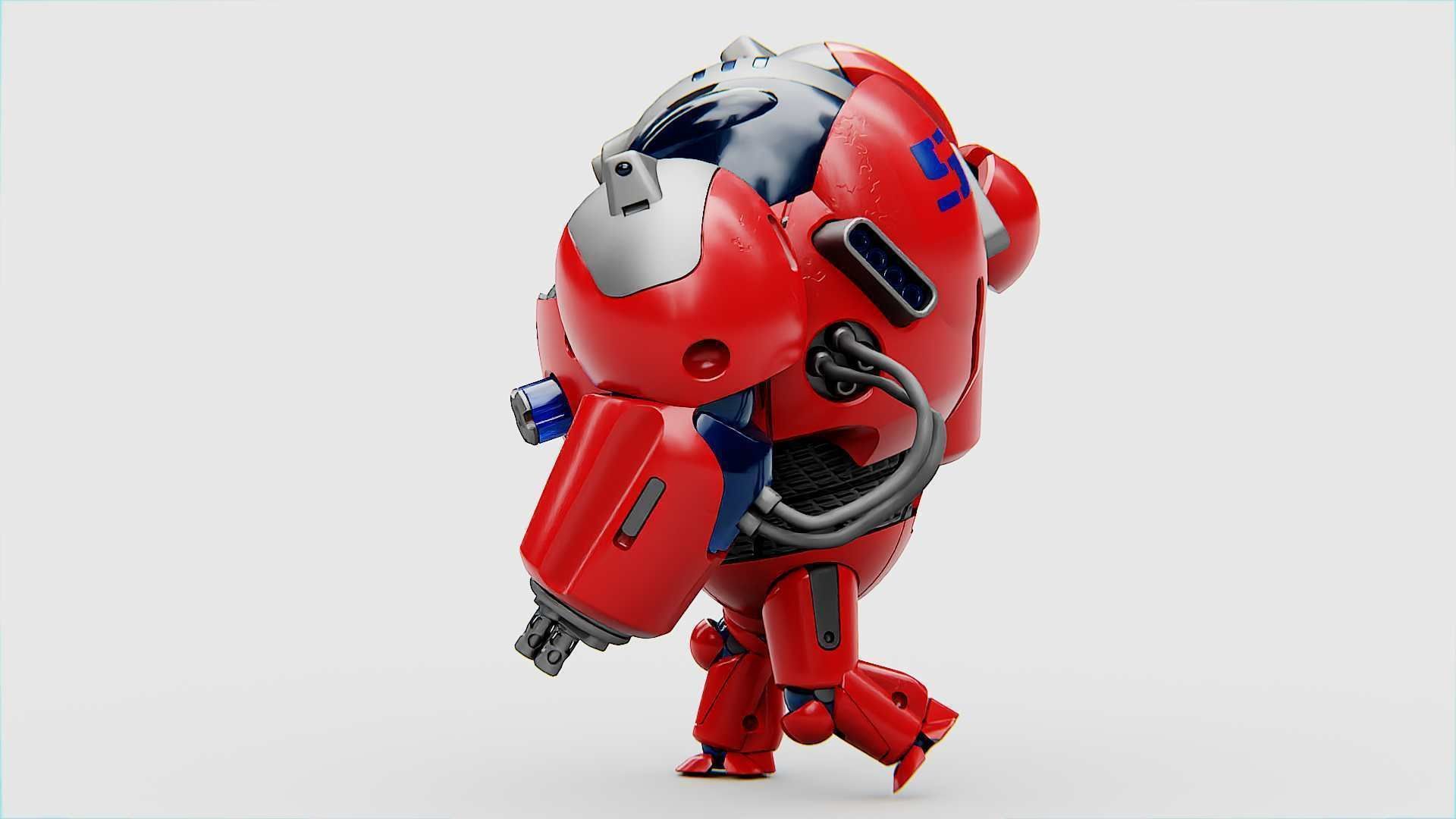 ASTRONAUT BOT Rigged for Unreal Engine - Unity - MIXAMO  3D model_6