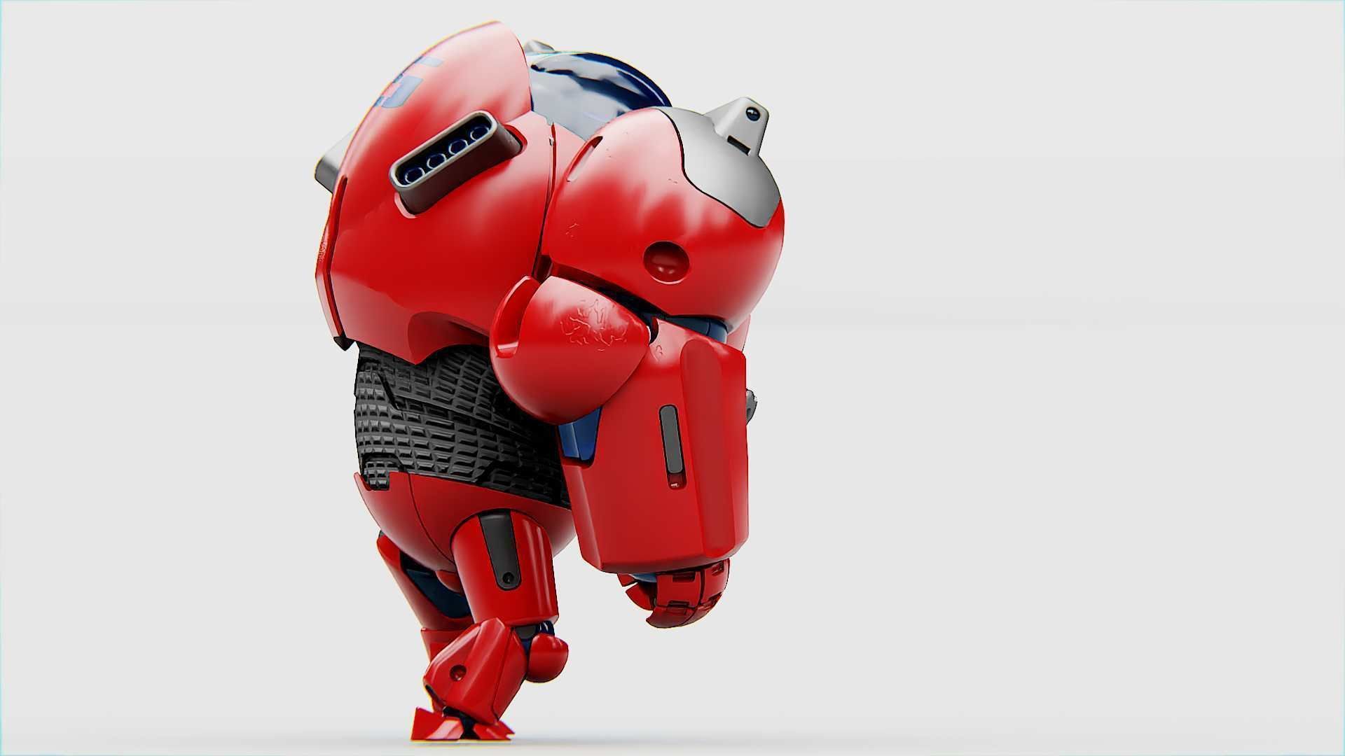 ASTRONAUT BOT Rigged for Unreal Engine - Unity - MIXAMO  3D model_27