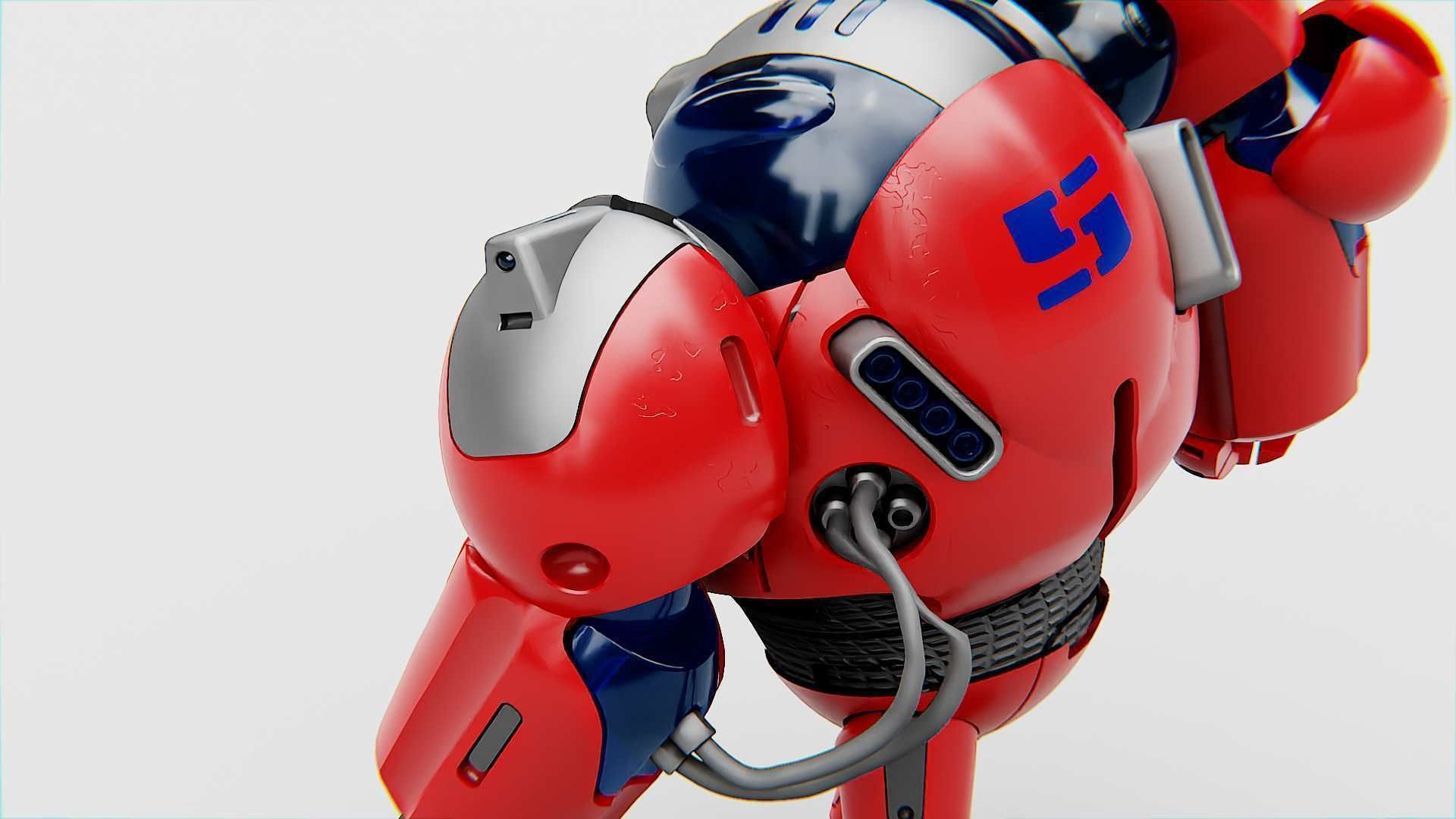 ASTRONAUT BOT Rigged for Unreal Engine - Unity - MIXAMO  3D model_17