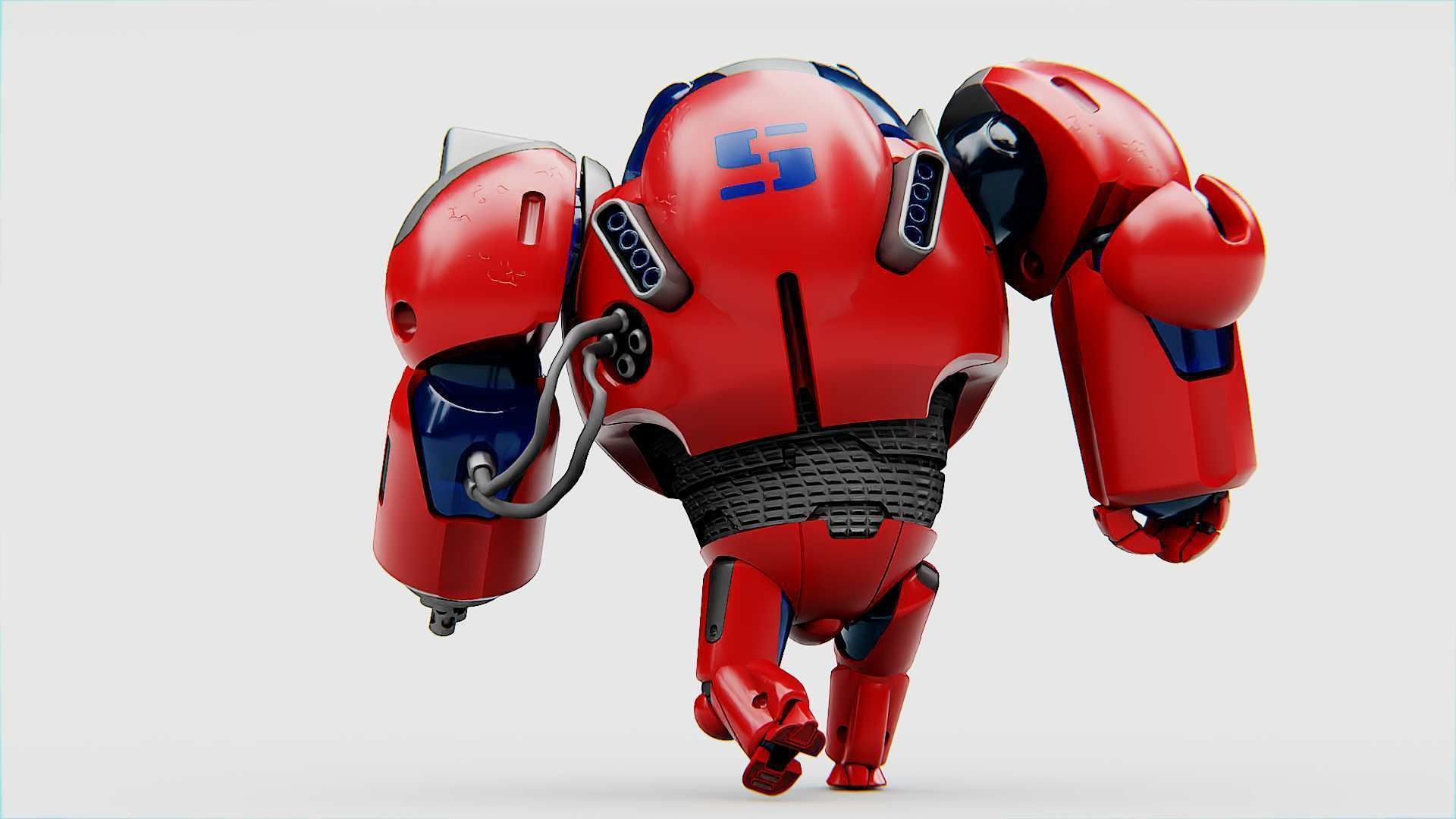 ASTRONAUT BOT Rigged for Unreal Engine - Unity - MIXAMO  3D model_9