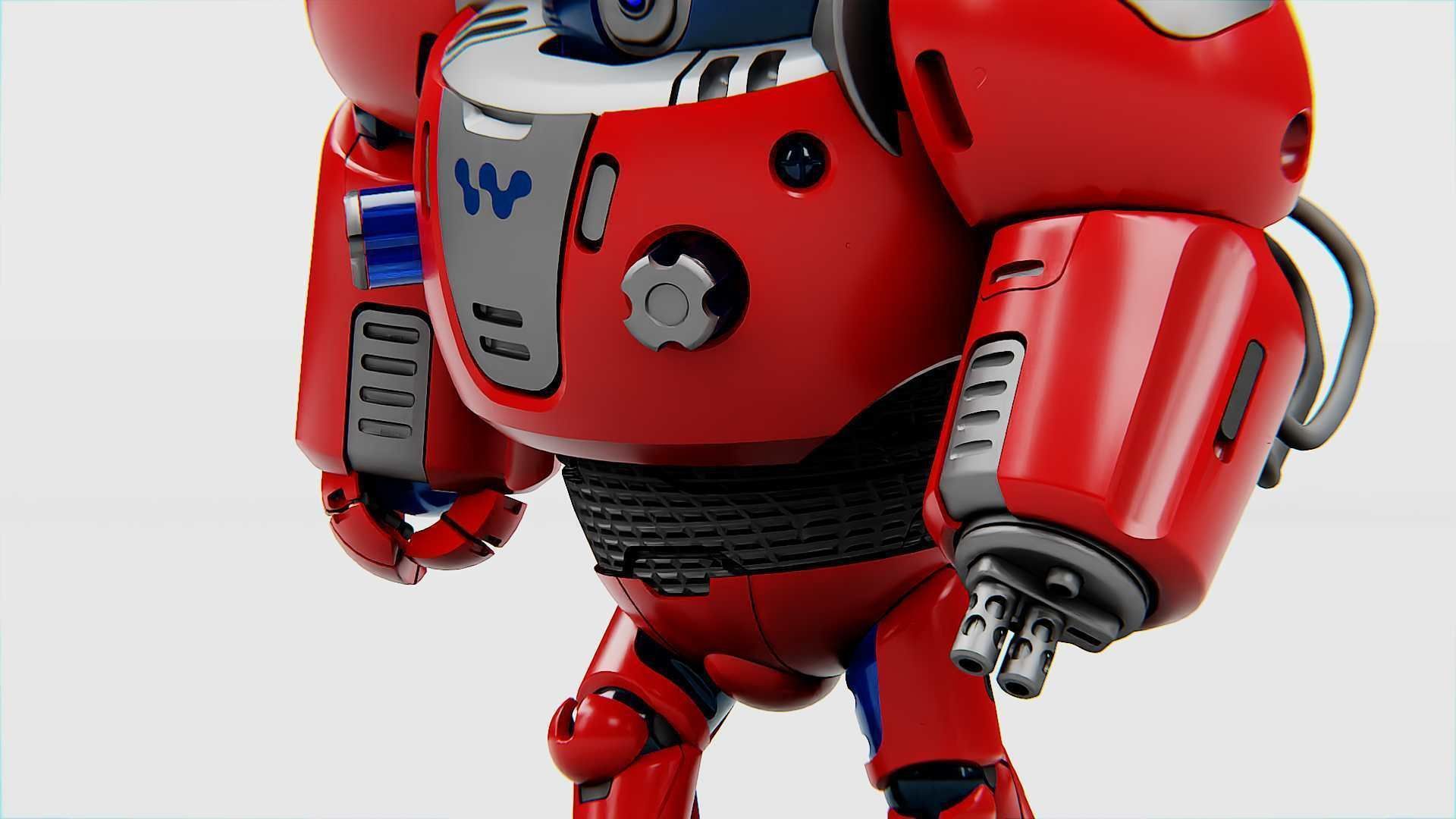 ASTRONAUT BOT Rigged for Unreal Engine - Unity - MIXAMO  3D model_16