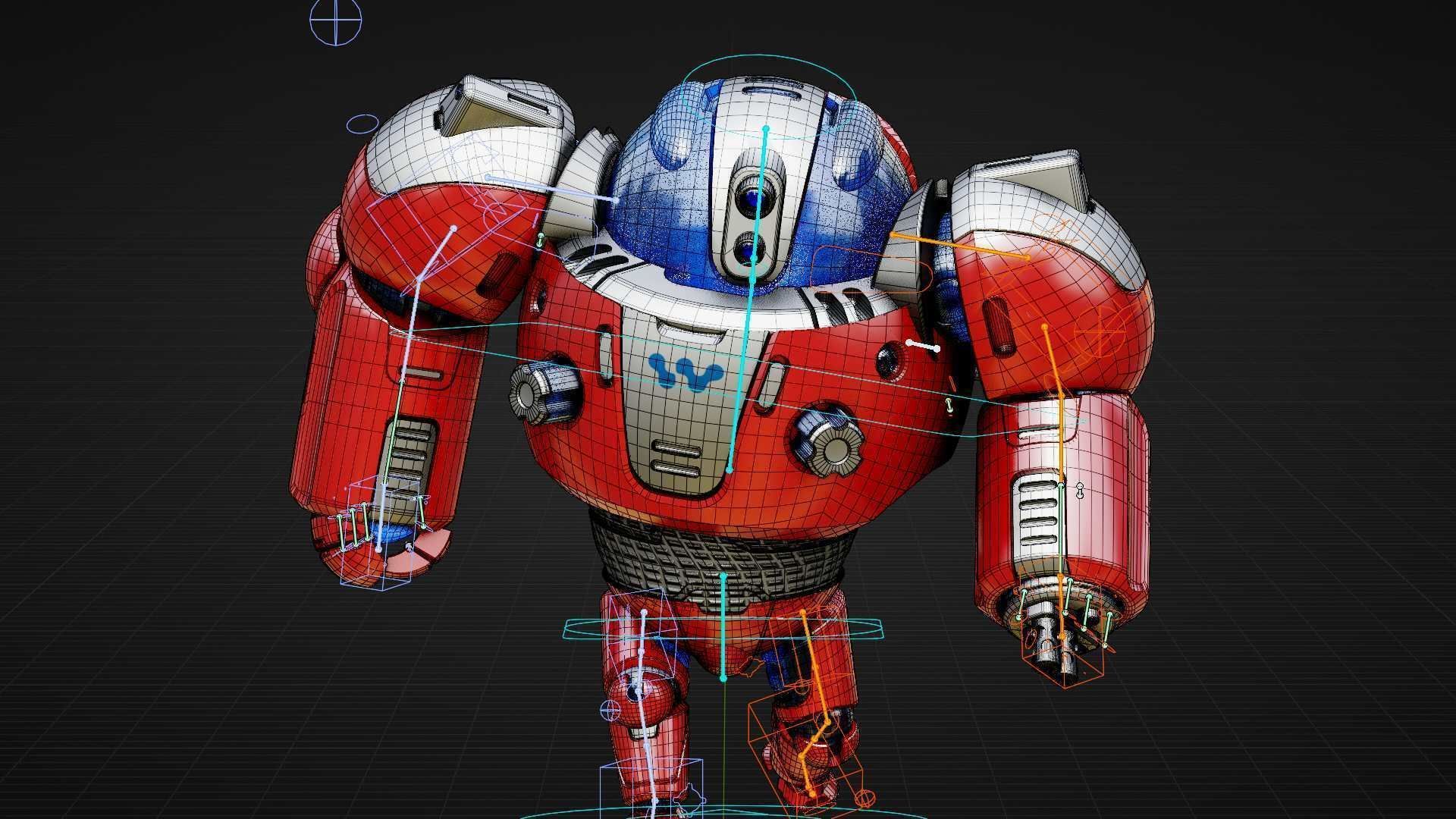 ASTRONAUT BOT Rigged for Unreal Engine - Unity - MIXAMO  3D model_37