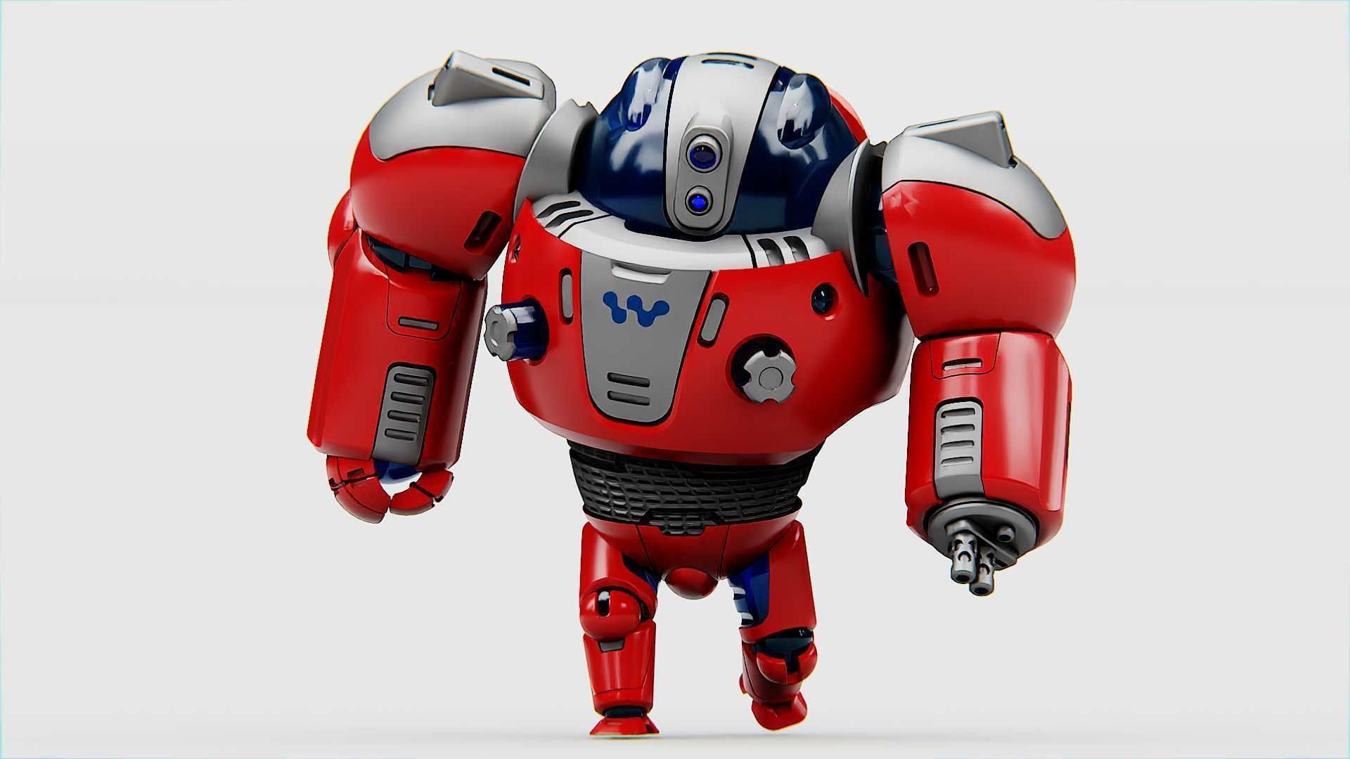 ASTRONAUT BOT Rigged for Unreal Engine - Unity - MIXAMO  3D model_2