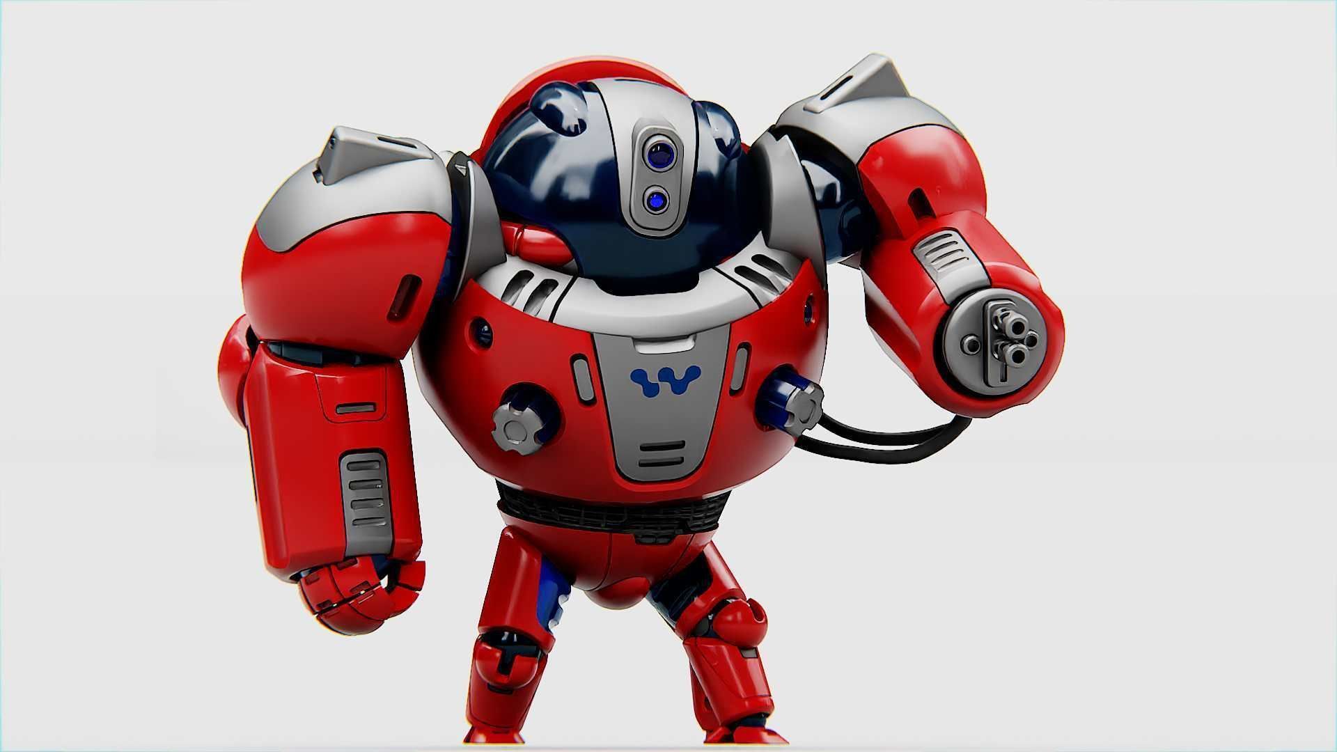 ASTRONAUT BOT Rigged for Unreal Engine - Unity - MIXAMO  3D model_28