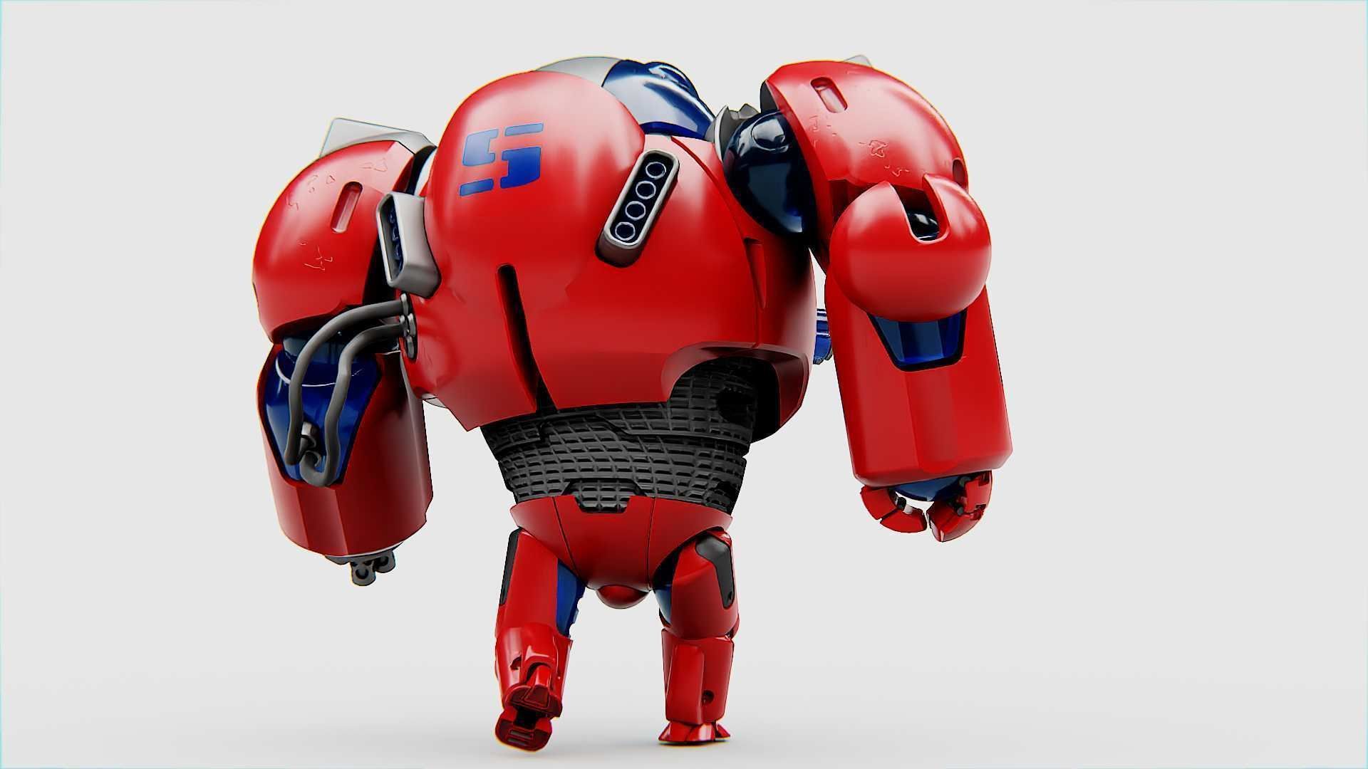 ASTRONAUT BOT Rigged for Unreal Engine - Unity - MIXAMO  3D model_10