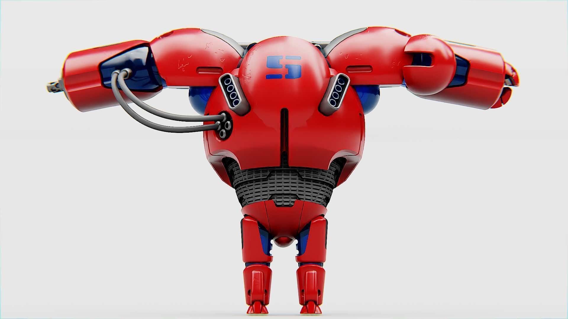 ASTRONAUT BOT Rigged for Unreal Engine - Unity - MIXAMO  3D model_24