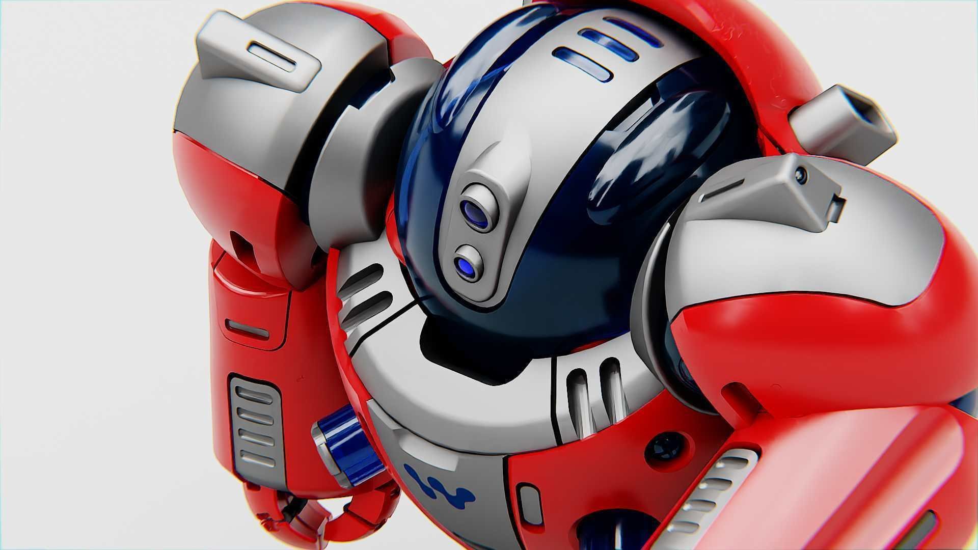 ASTRONAUT BOT Rigged for Unreal Engine - Unity - MIXAMO  3D model_29