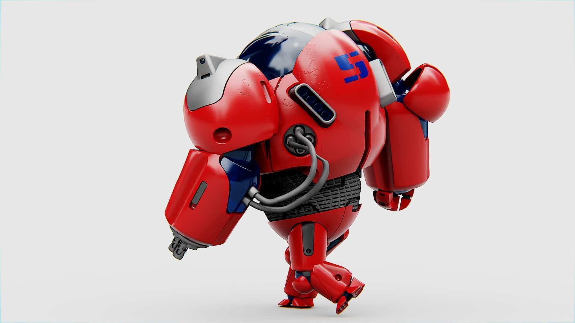 ASTRONAUT BOT Rigged for Unreal Engine - Unity - MIXAMO  3D model_7