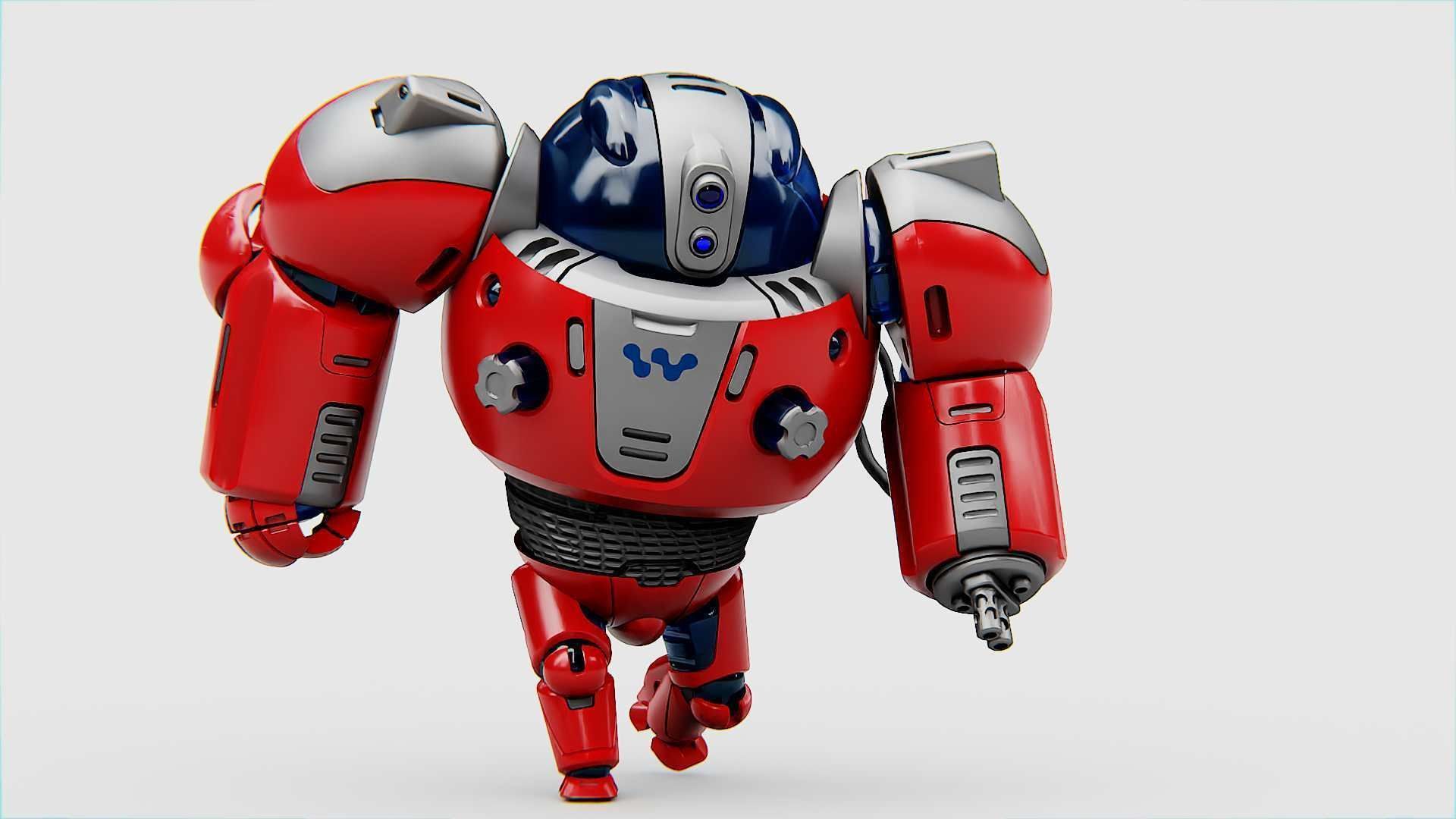 ASTRONAUT BOT Rigged for Unreal Engine - Unity - MIXAMO  3D model_15