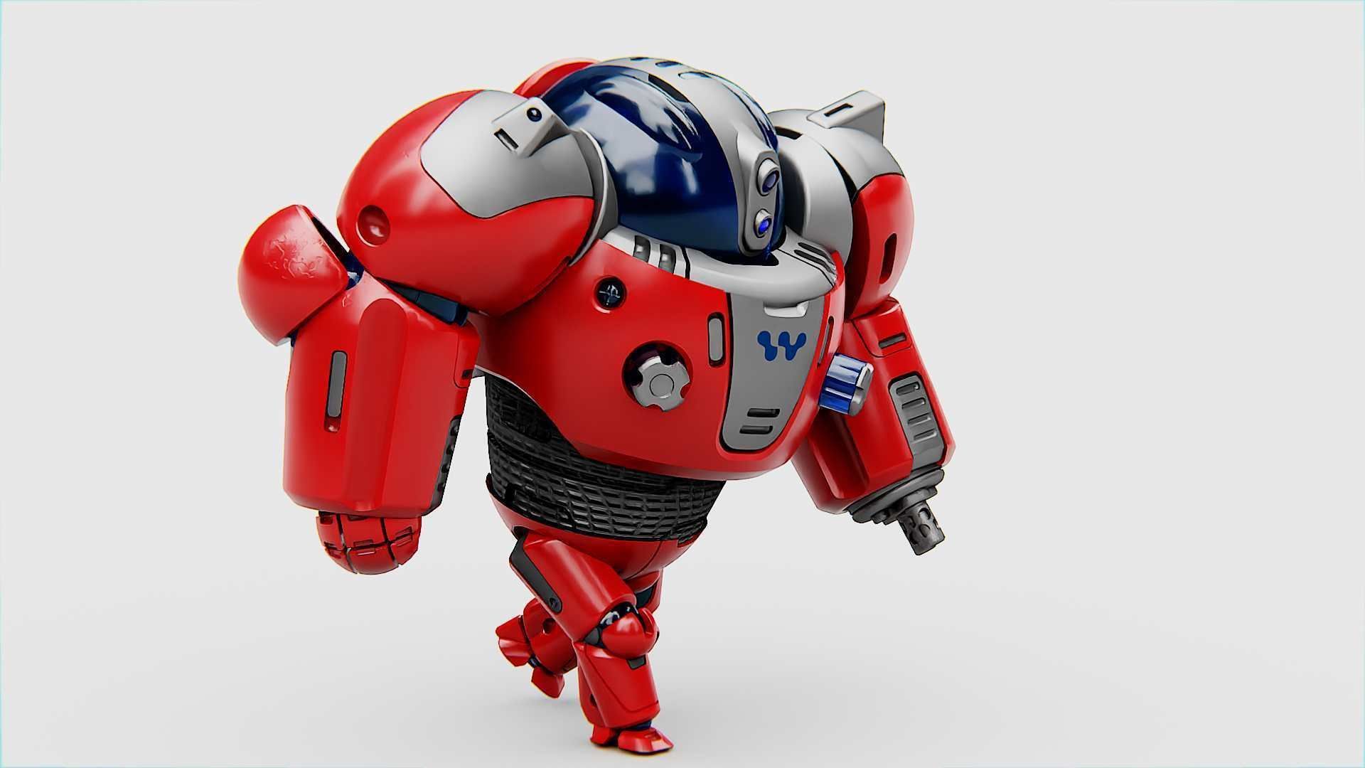ASTRONAUT BOT Rigged for Unreal Engine - Unity - MIXAMO  3D model_13