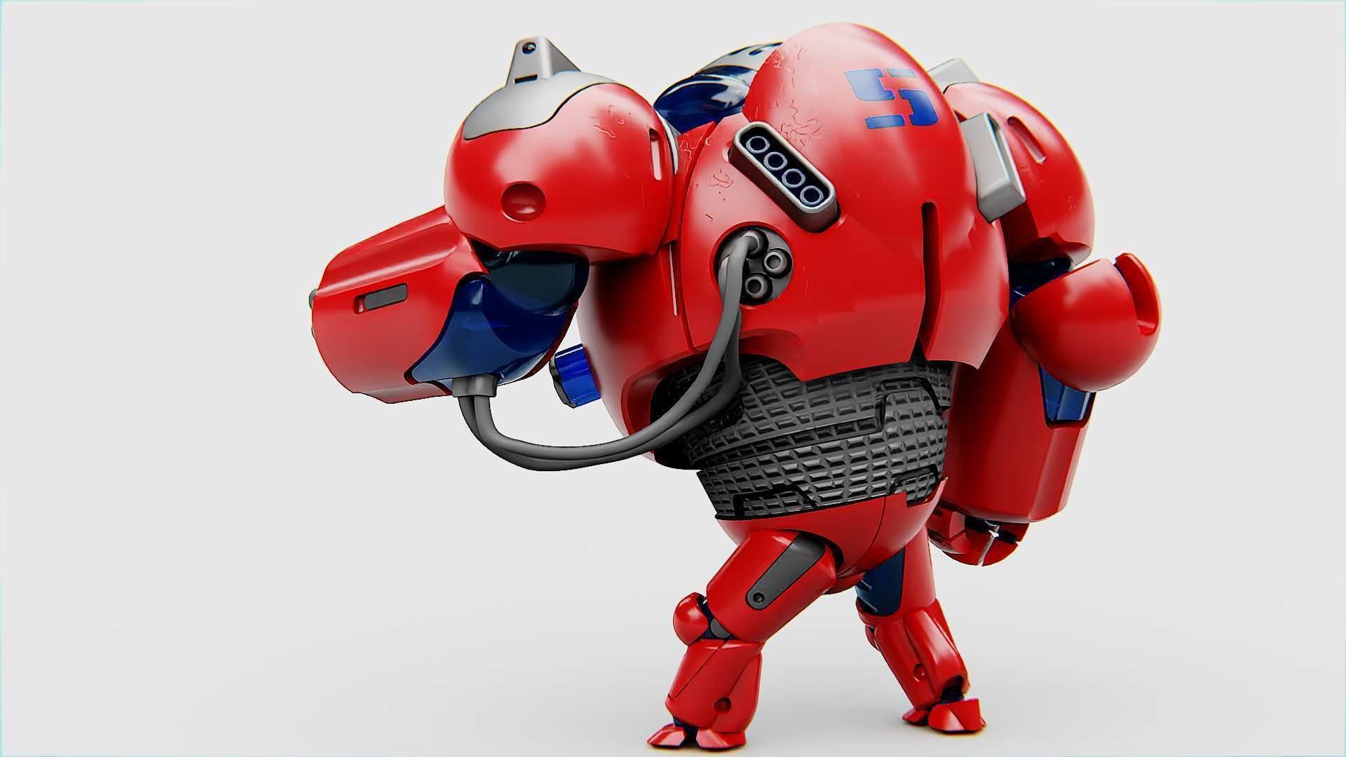 ASTRONAUT BOT Rigged for Unreal Engine - Unity - MIXAMO  3D model_26