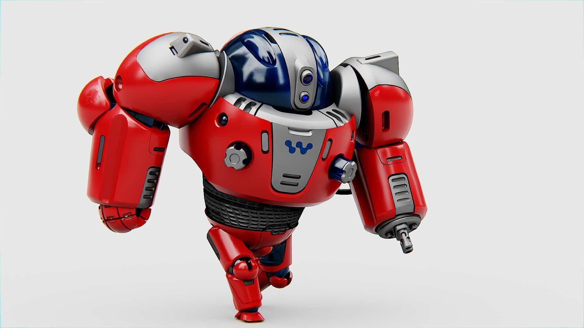 ASTRONAUT BOT Rigged for Unreal Engine - Unity - MIXAMO  3D model_14