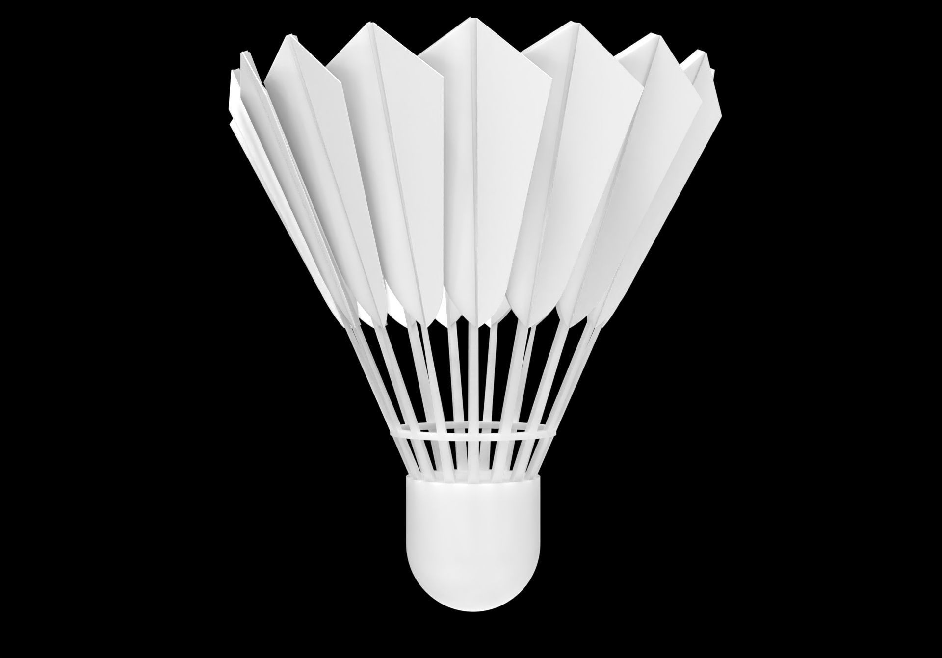 Badminton shuttlecock 3D print model_2
